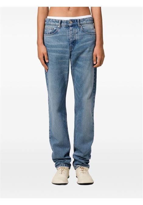 Jeans a gamba dritta in blu Ami paris - uomo AMI PARIS | HTR001DE0046480